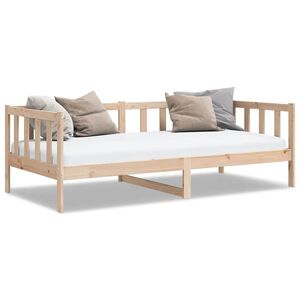 vidaXL Day Bed Natural Pine Solid Pine Wood 35.4x78.7 in