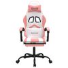 vidaXL Gaming Chair White Faux leather Standard Adjustable Armrests