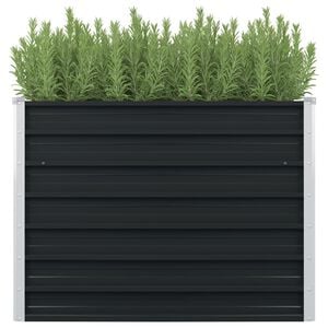 vidaXL Raised Garden Bed Anthracite Galvanized steel 39.4 x 39.4 x 30.3 in