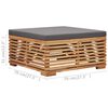 vidaXL Garden Table Dark Grey, Natural Teak Solid teak wood Medium