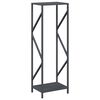 vidaXL Firewood Rack Anthracite 13.4x9.8x39.4" Cold-rolled steel