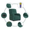 vidaXL Stand Up Massage Recliner Chair Dark green