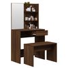 vidaXL Dressing Table Set Brown oak Engineered wood Compact