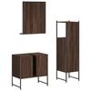 vidaXL Bathroom Cabinet Set Brown Oak Engineered Wood Bathroom Cabinet Set