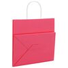 vidaXL Paper Bags 250 pcs with Handles Pink 54x15x49 cm