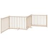 vidaXL Dog Gate with Door Foldable 4 Panels 126.0 " Solid Wood Fir