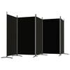 vidaXL 5-Panel Room Divider Black 170.5"x70.9" Fabric