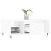 vidaXL Coffee Table White Engineered wood, Metal 35.4 x 19.7 x 14.4 in