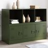 vidaXL Sideboard Olive Green Cold-rolled Steel Medium Sideboard