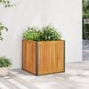 vidaXL Garden Planter Natural Brown and Black