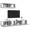 vidaXL TV Cabinet Set of 3 Concrete Grey Engineered Wood Medium