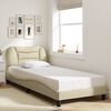 vidaXL Bed Frame Cream