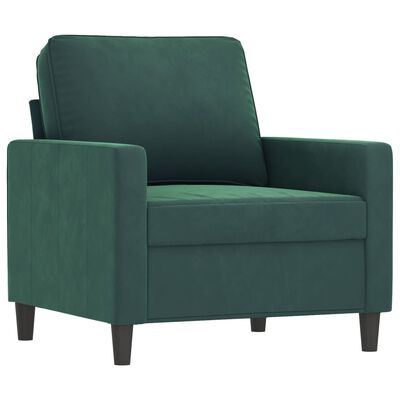 vidaXL Sofa Chair Dark Green 23.6" Velvet