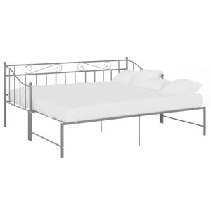 vidaXL Sofa Bed Frame Gray Powder-coated metal 35.4x78.7 in
