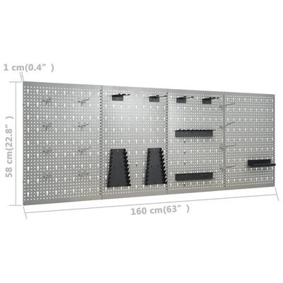 vidaXL Workbench with Four Wall Panels