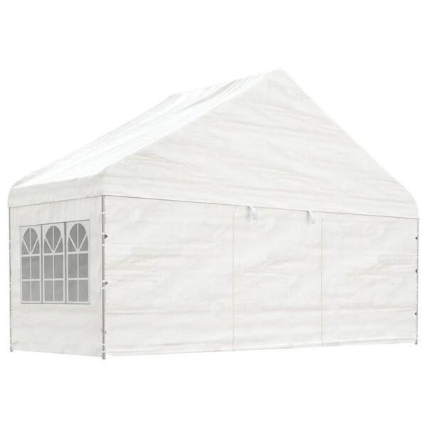 vidaXL Gazebo with Roof White 58.5'x19.3'x12.3' Polyethylene