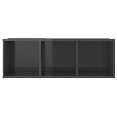 vidaXL TV Stands 2 pcs High Gloss Gray 42.1"x13.8"x14.6" Engineered Wood
