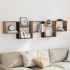 vidaXL Wall Cube Shelf Old Wood Engineered Wood Large Wall Cube Shelf