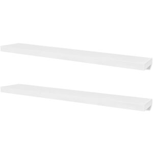 vidaXL Wall Rack Set of 4 White MDF 47.2 in long Wall Mounted