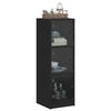 vidaXL Highboard Black Engineered wood, glass Compact Doors Highboard