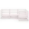 vidaXL Garden Lounge Set White Solid pine wood Large Modular