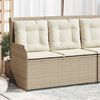 vidaXL Reclining Patio Bench Beige and Cream White