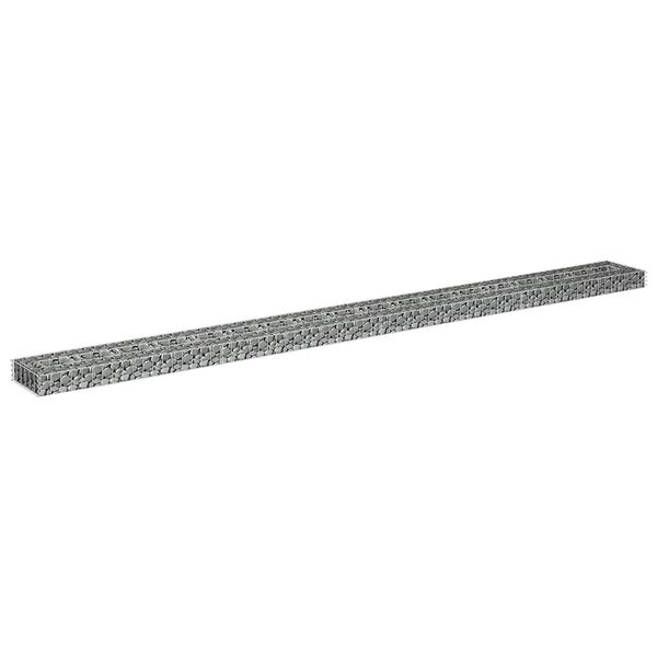 vidaXL Gabion Raised Bed Silver Galvanized steel Large Durable