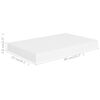 vidaXL Wall Shelf White Honeycomb MDF and metal Small Wall mounting