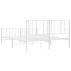 vidaXL Bed Frame White Steel King Size Bed Frame Rectangular