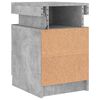 vidaXL Bedside Cabinet Concrete Grey Engineered wood Medium
