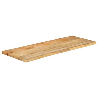 Long wooden shelf plank with slight thickness and rounded ends