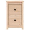 vidaXL Bedside Cabinet Set of 2 Solid pinewood 15.7x13.8x24.2 in