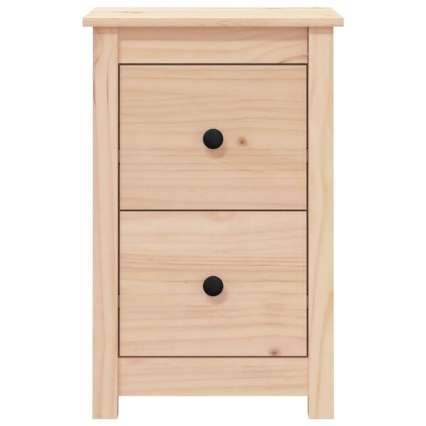vidaXL Bedside Cabinet Set of 2 Solid pinewood 15.7x13.8x24.2 in