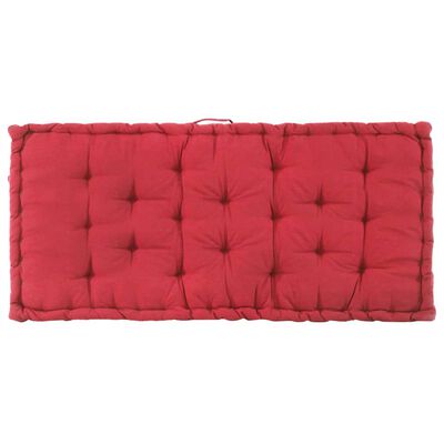 vidaXL Pallet Floor Cushion Cotton 47.2"x31.5"x3.9" Burgundy