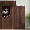 vidaXL Slim Storage Cabinet Brown Oak Engineered Wood Tall