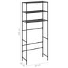 vidaXL Storage Shelf Black Stainless Steel, Plastic, Non-woven Fabric