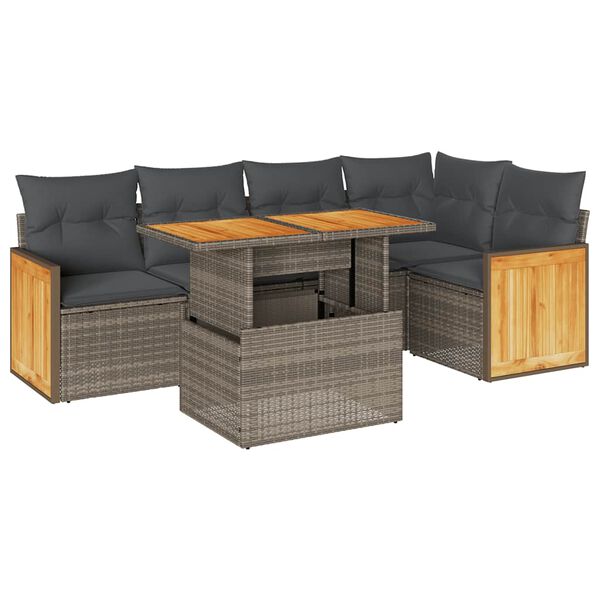 vidaXL Garden Sofa Set Grey