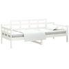 vidaXL Day Bed White Solid pine wood, plywood 31.5x79 in Convertible