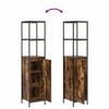 vidaXL Bathroom Cabinet Smoked oak Engineered wood, steel Medium