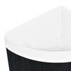 vidaXL Bamboo Corner Laundry Basket Black 15.9 gal