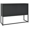vidaXL Sideboard Black Steel Medium Sideboard Rectangular Modern
