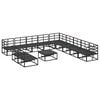 vidaXL Garden Sofa Set with Cushion 12 pcs Black Aluminium