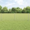 vidaXL Fence with Post Silver 1.97 x 32.81 ft Steel
