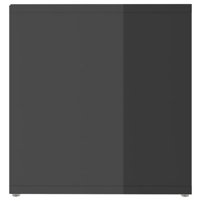 vidaXL TV Cabinet High Gloss Gray 28.3"x13.8"x14.4" Chipboard