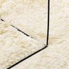 vidaXL Shaggy Rug Cream 100% Polyester 94.5 x 133.9 in Non-slip