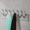 vidaXL Coat Rack Silver Aluminum Compact Decorative Inlays Coat Rack
