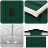 vidaXL Garden Shed Green Galvanized steel 101.2 x 306.3 x 71.3 in