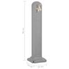 vidaXL Garden Tanker Light Grey HDPE (high-quality plastic) Compact