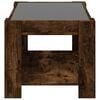 vidaXL Coffee Table Smoked Oak Engineered wood, glass Coffee Table