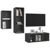 vidaXL TV Cabinet Set Gray Engineered wood Large TV Cabinet Set
